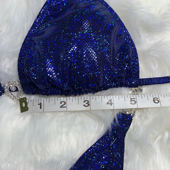 Dark blue competition simple bikini suit - Picture 8 of 12